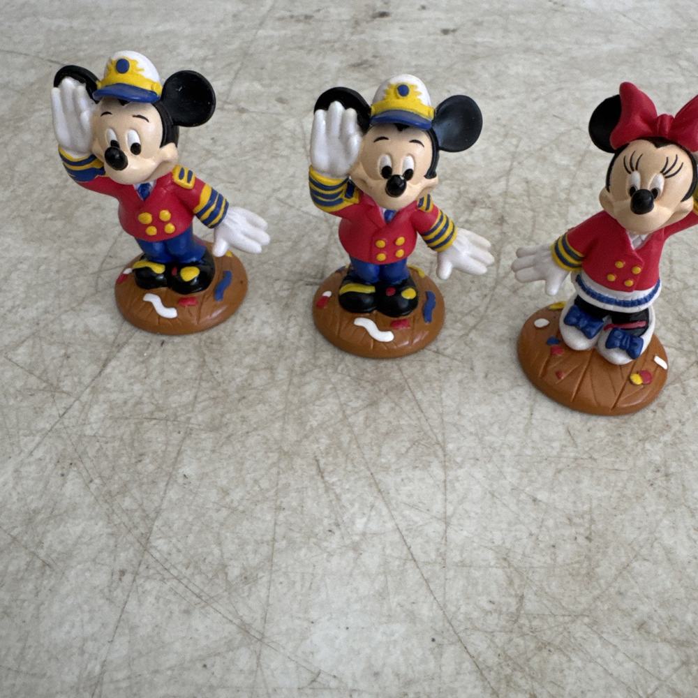 3 Disney Cruise Line Captain Mickey & Minnie Mouse Collectible 2.5" PVC Figure - Picture 3 of 7